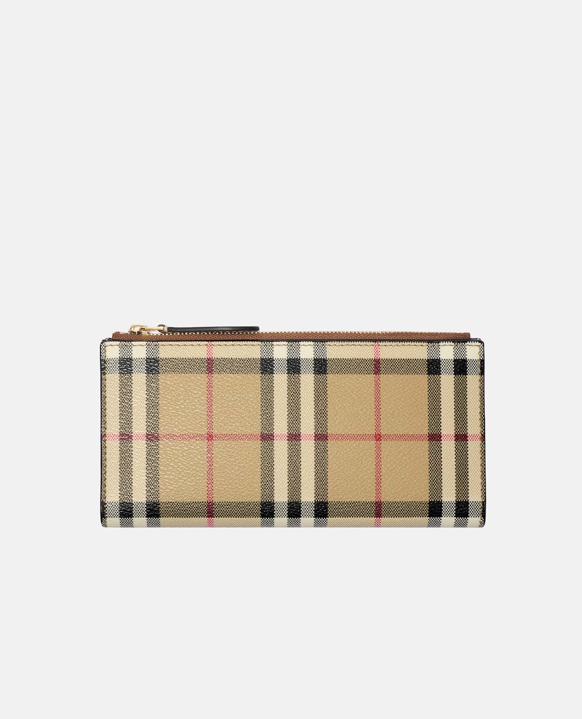 Ví gập cỡ lớn họa tiết Burberry Check
