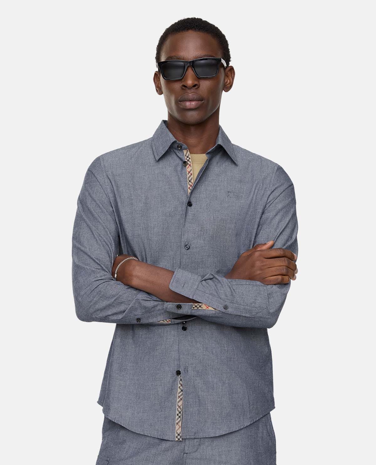 Áo sơ mi tay dài phối họa tiết Burberry Check