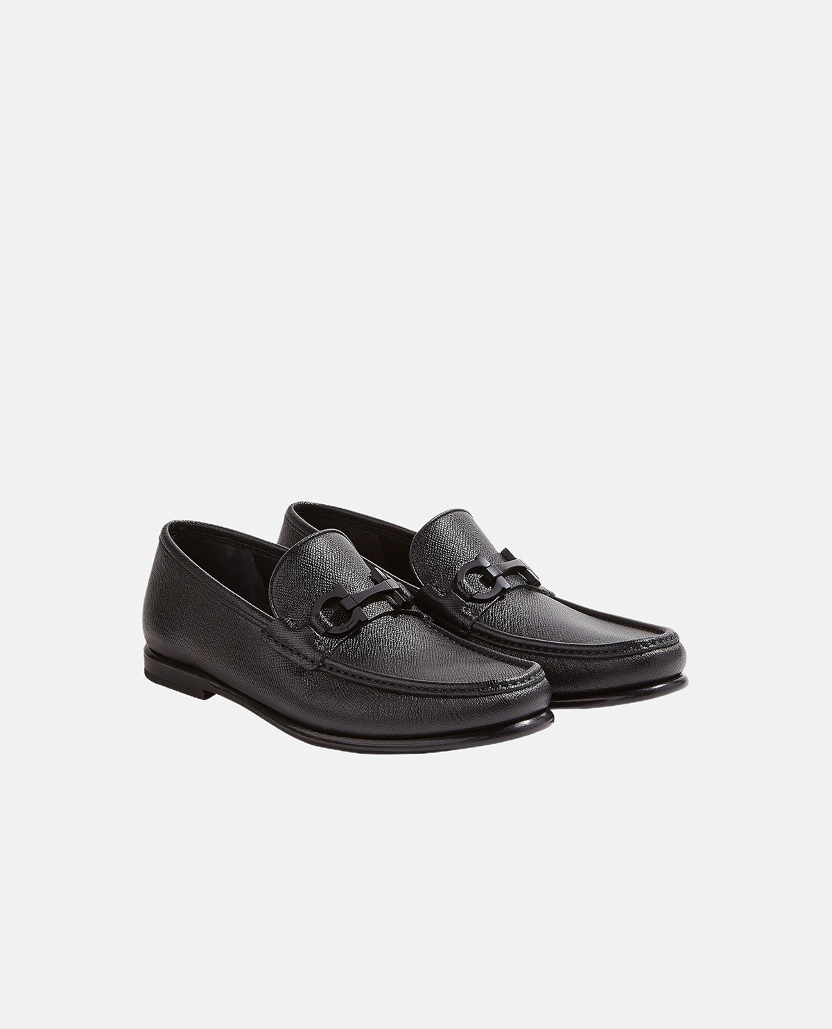 Giày moccasin phối quai Gancini