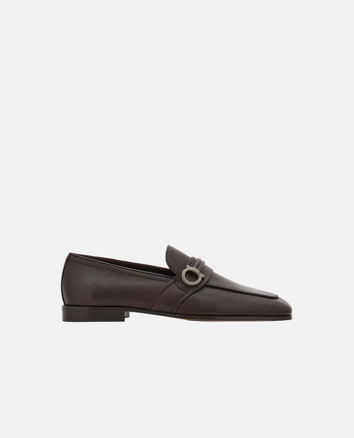 Giày moccasin phối quai Gancini