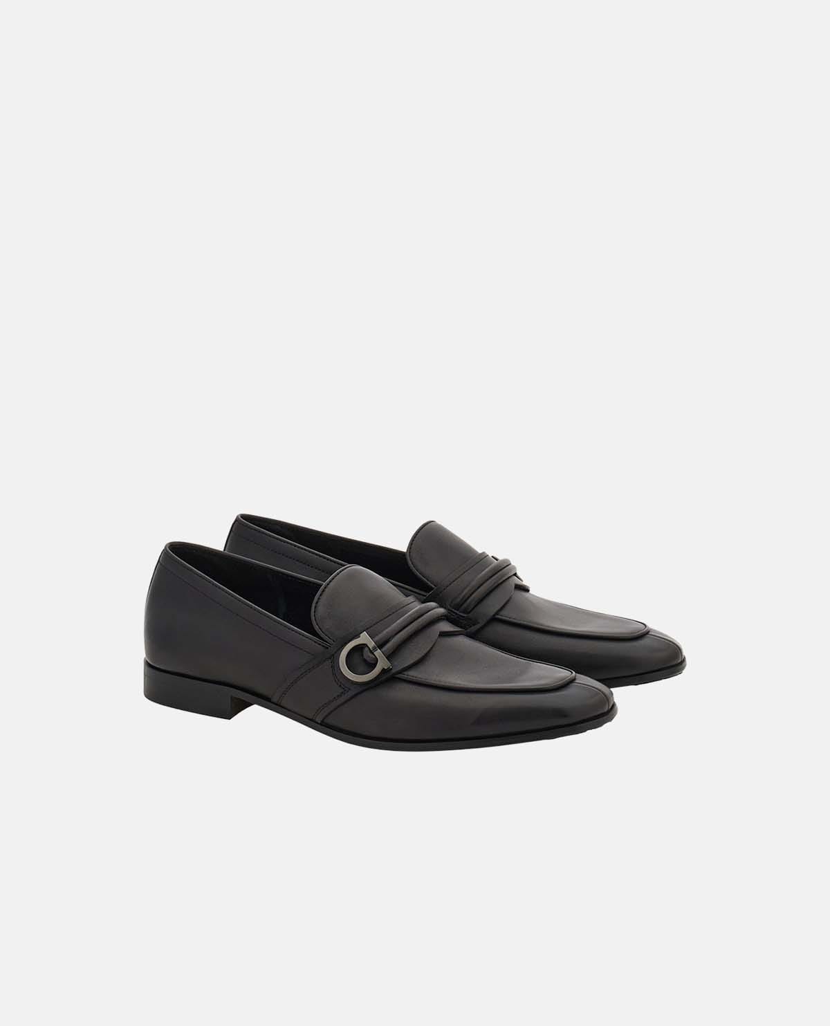 Giày moccasin phối quai Gancini