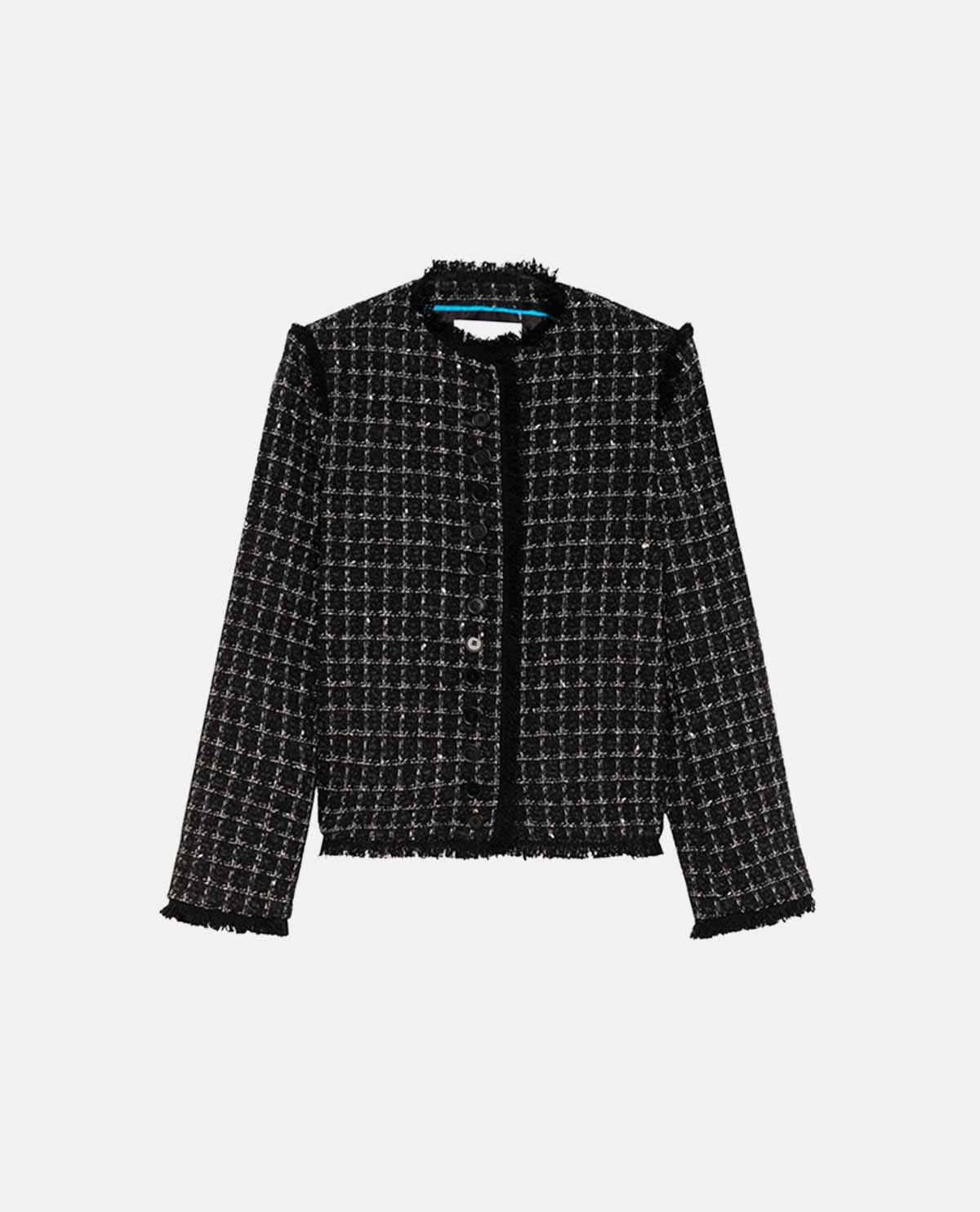 Áo khoác tweed tay dài