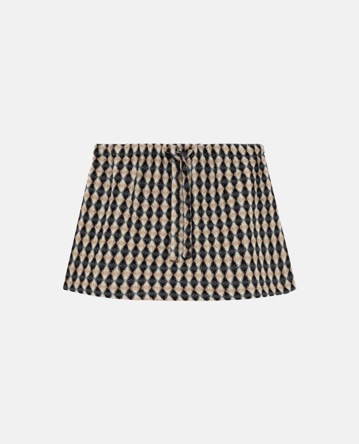 Chân váy len họa tiết argyle