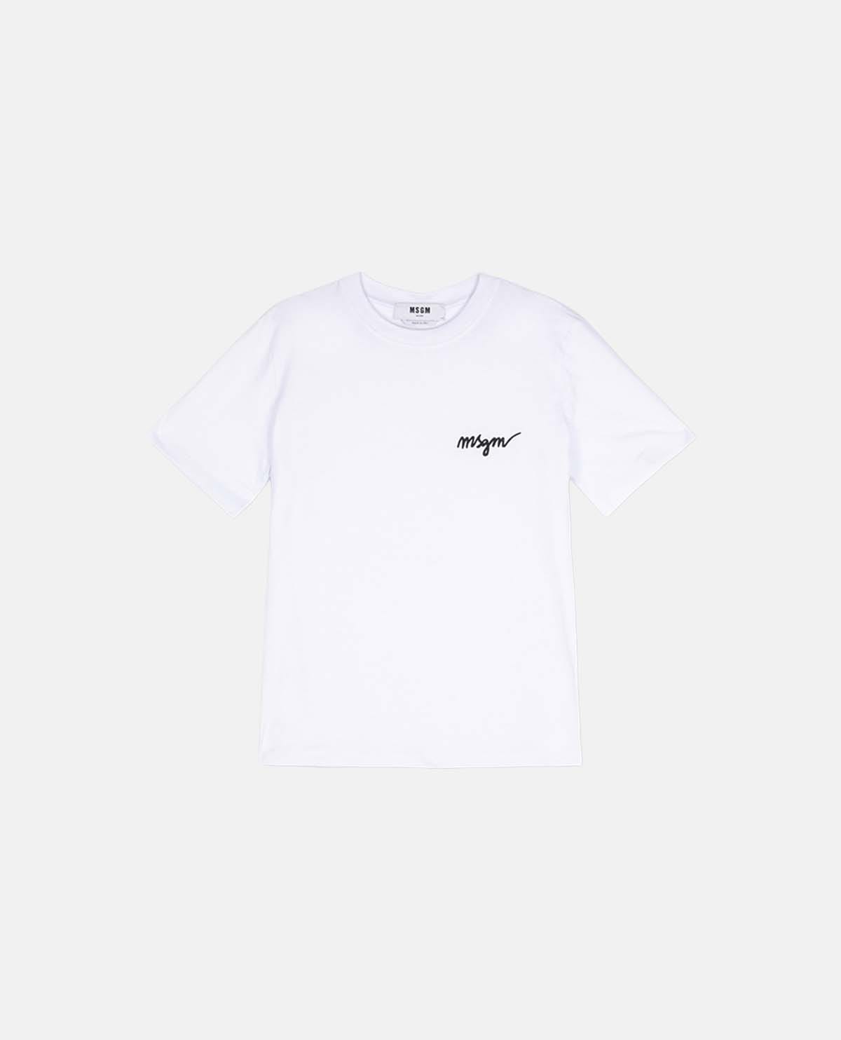 Áo thun cotton tay ngắn phối logo