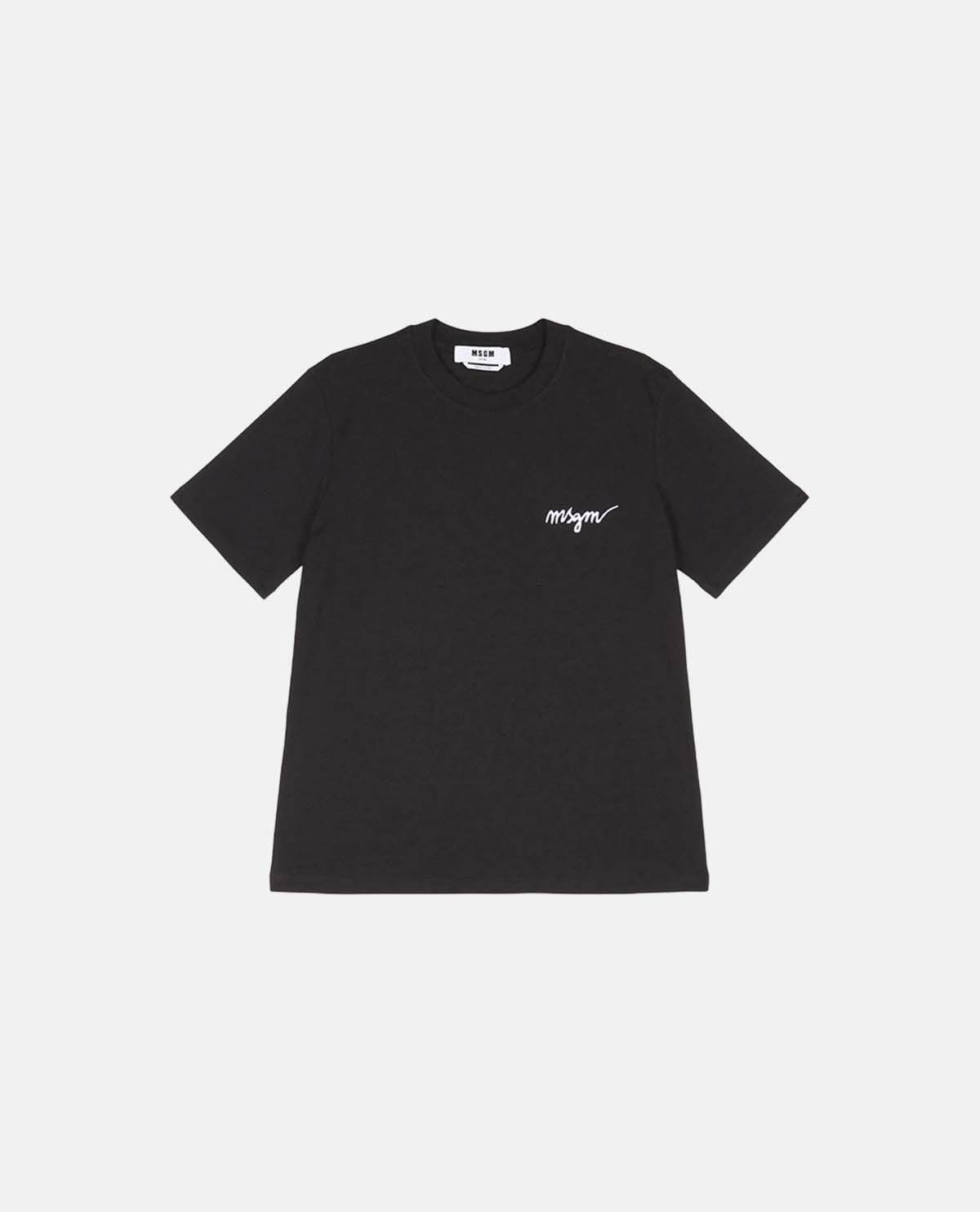 Áo thun cotton tay ngắn phối logo