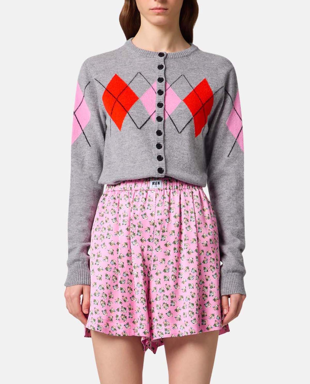 Áo cardigan họa tiết argyle
