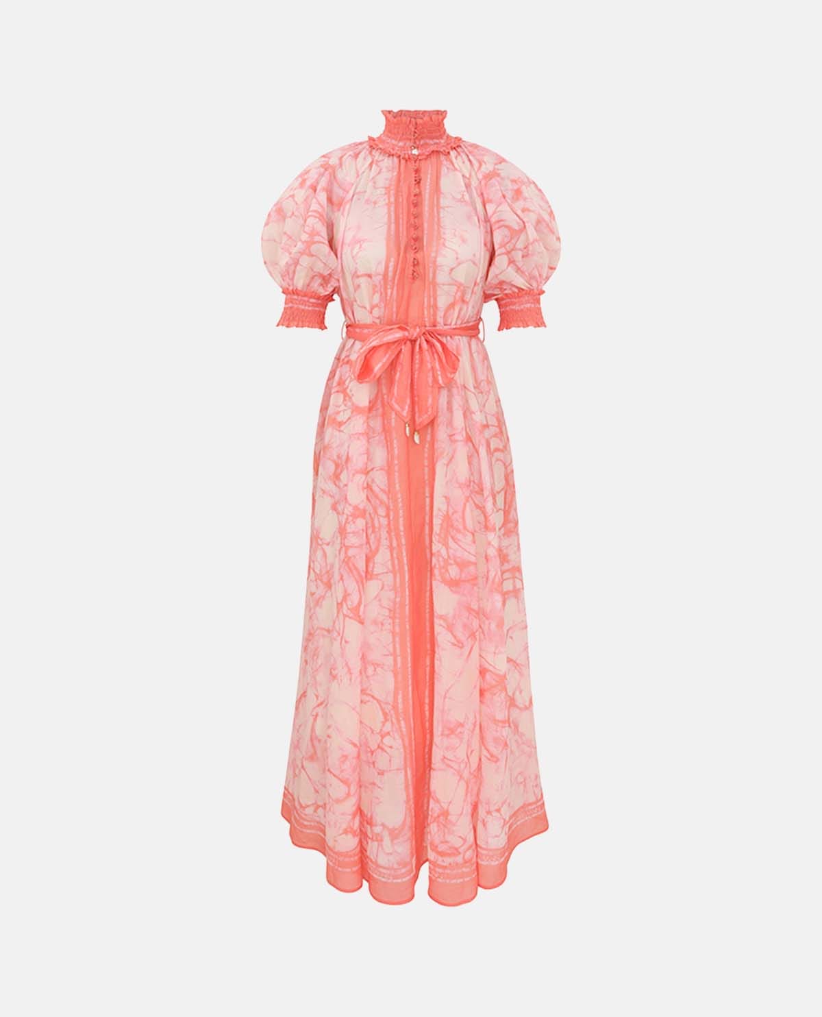 Đầm maxi tay phồng Indra