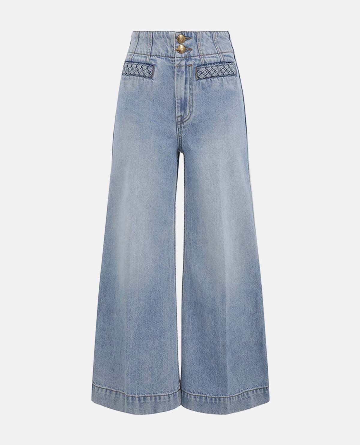 Quần jeans ống loe Indra