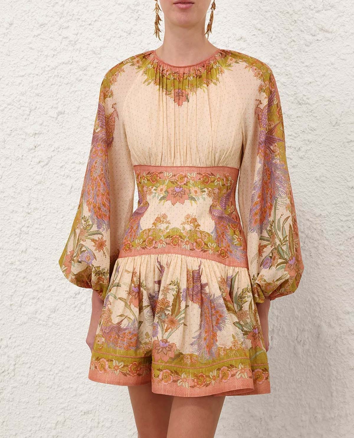 Đầm mini tay phồng Indra