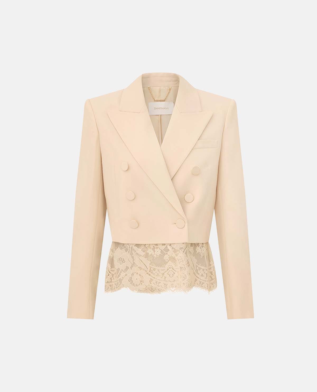 Áo blazer dáng lửng phối ren Valiant