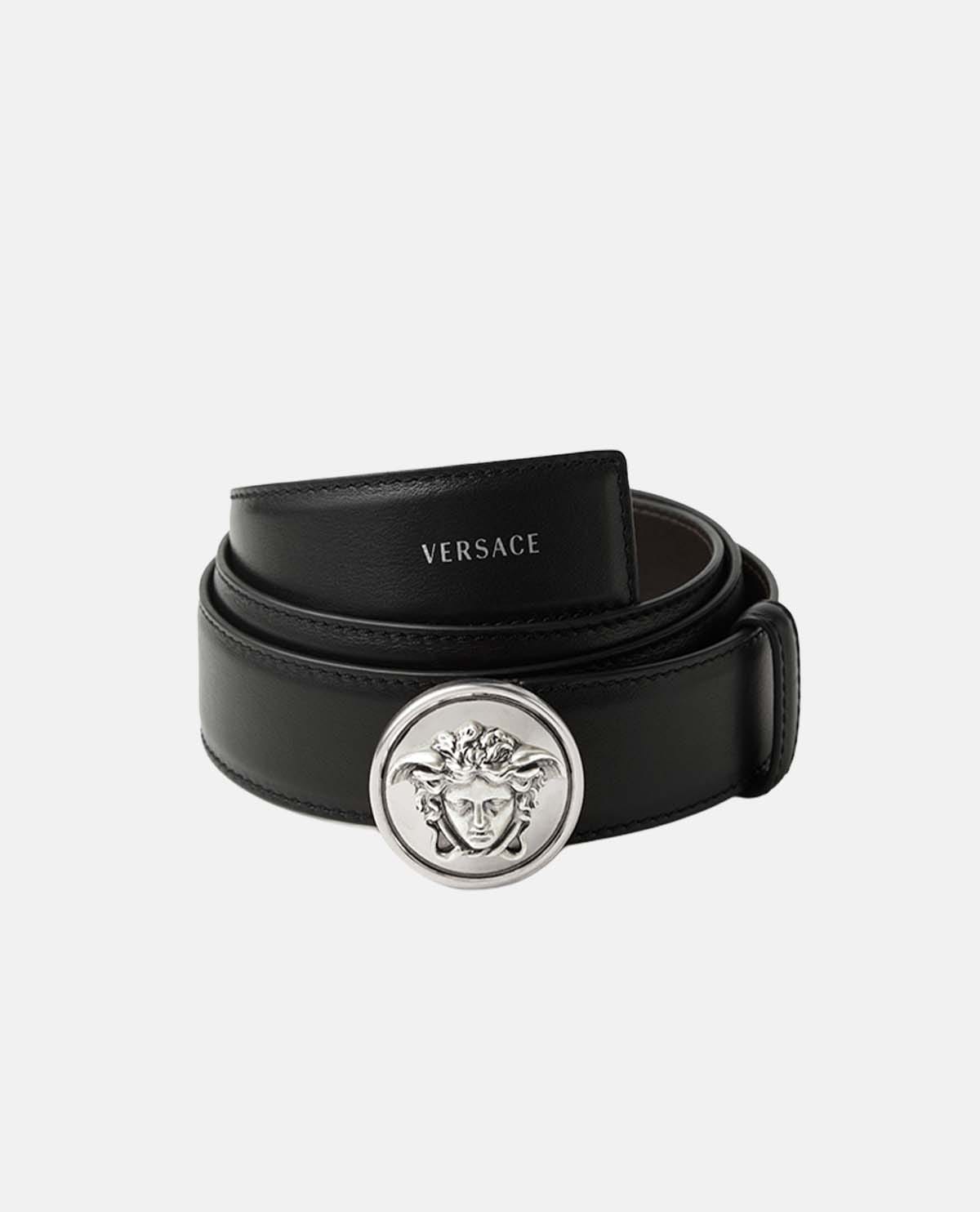 Thắt lưng da mặt khóa tròn 3.5 cm