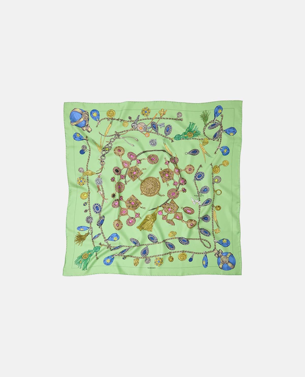 Khăn lụa in họa tiết Broken Jewels 90 x 90 cm