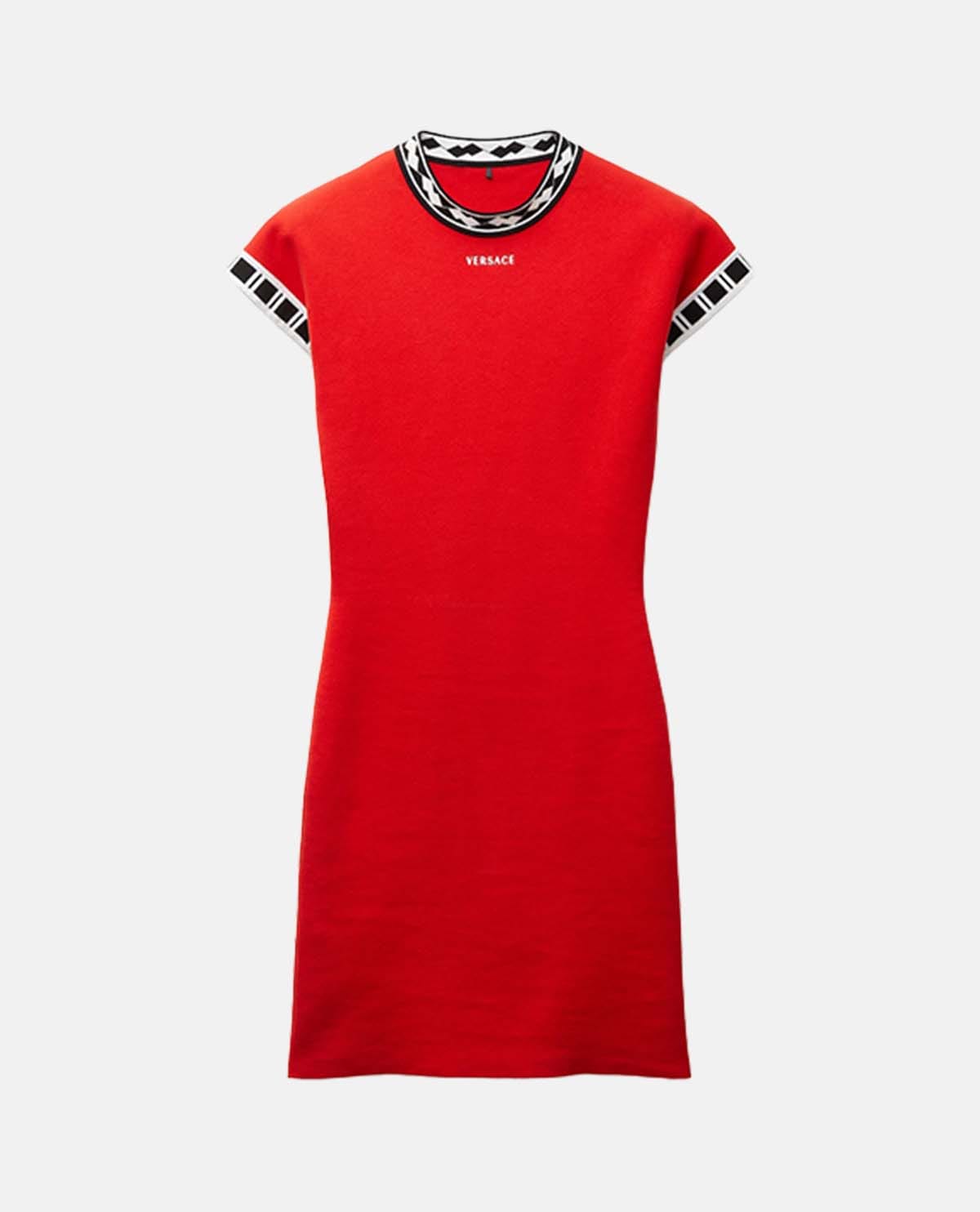 Đầm mini tay ngắn dệt gân