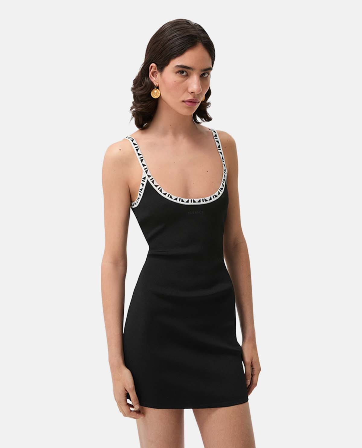 Đầm mini dệt jacquard