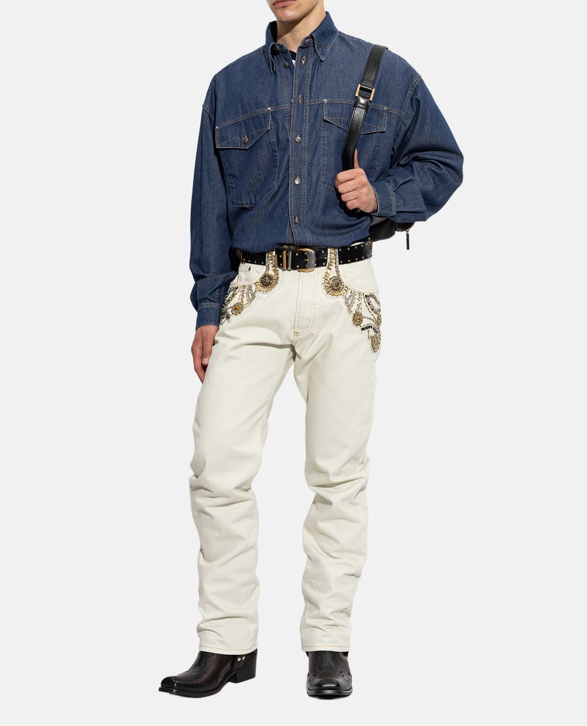Áo sơ mi denim tay dài