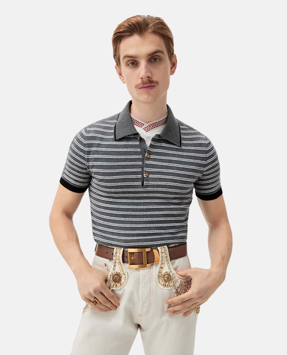Áo polo cotton tay ngắn dệt kim