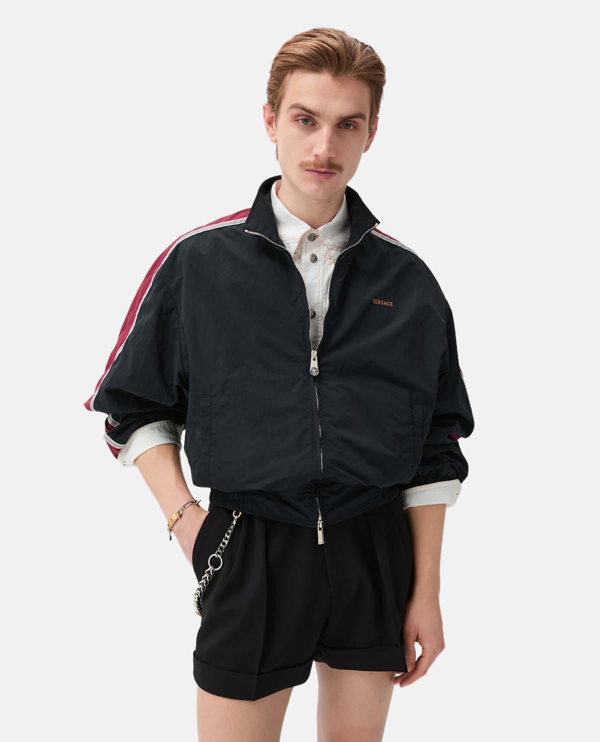Áo blouson nylon thêu logo