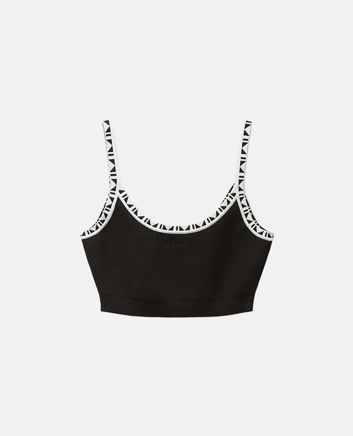 Áo croptop dệt jacquard