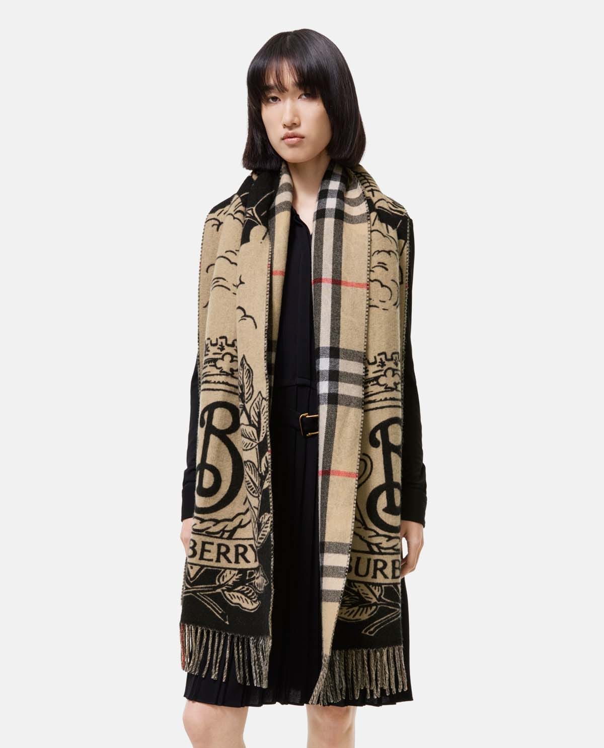 Khăn choàng hai mặt cỡ lớn EKD 210 x 50 cm