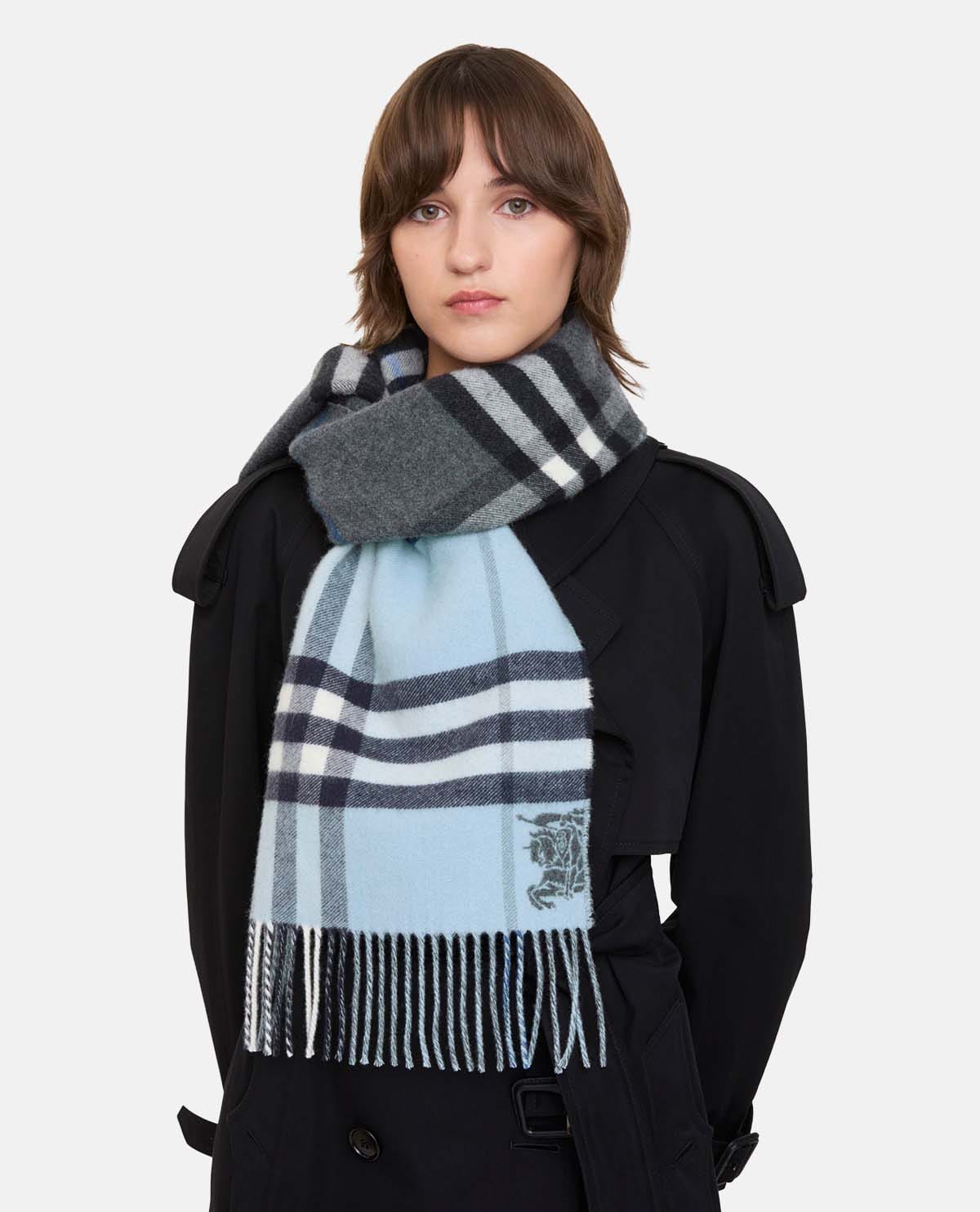 Khăn cashmere họa tiết Burberry Check 168 x 30 cm