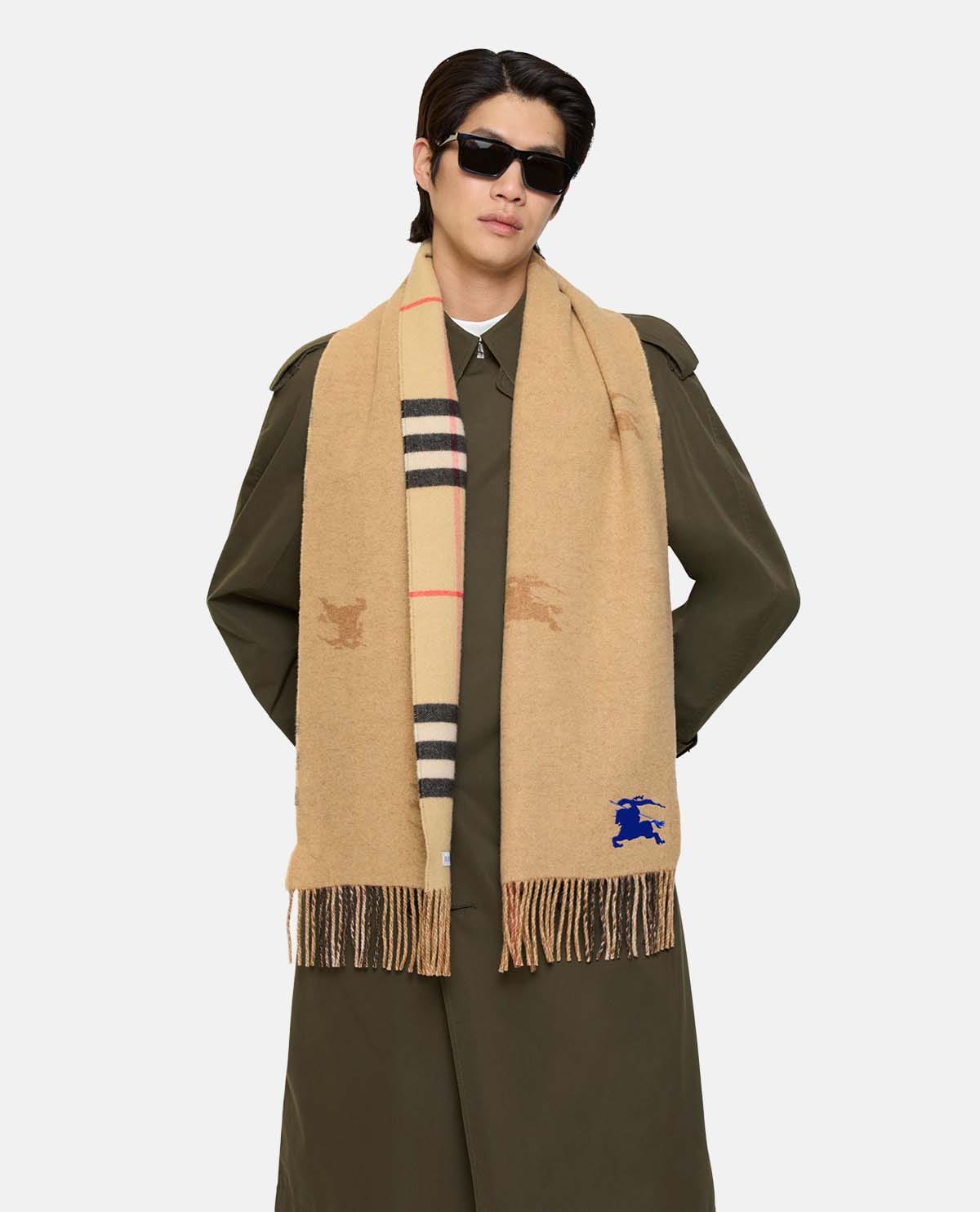 Khăn cashmere họa tiết Burberry Check 168 x 30 cm