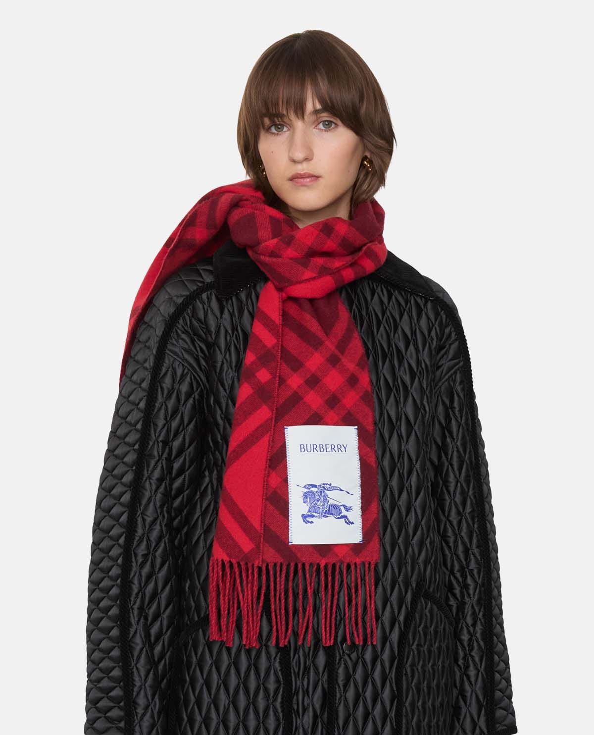 Khăn cashmere họa tiết Burberry Check 168 x 30 cm