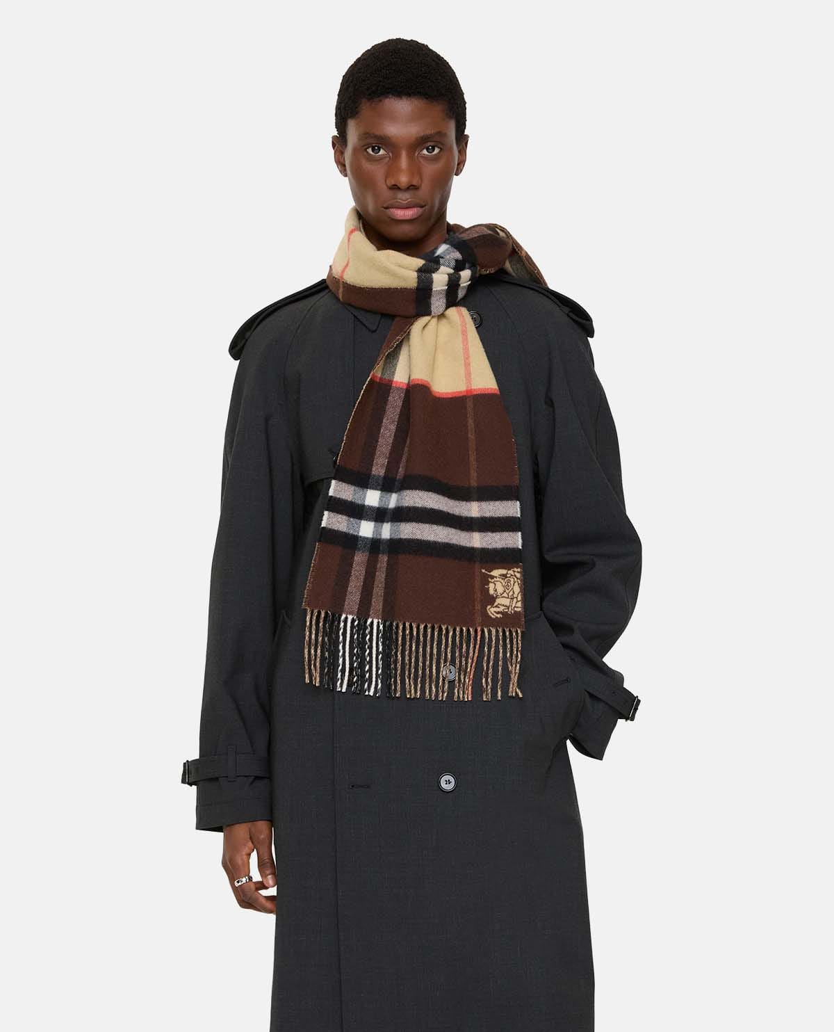 Khăn choàng cashmere họa tiết Burberry Check 168 x 30 cm