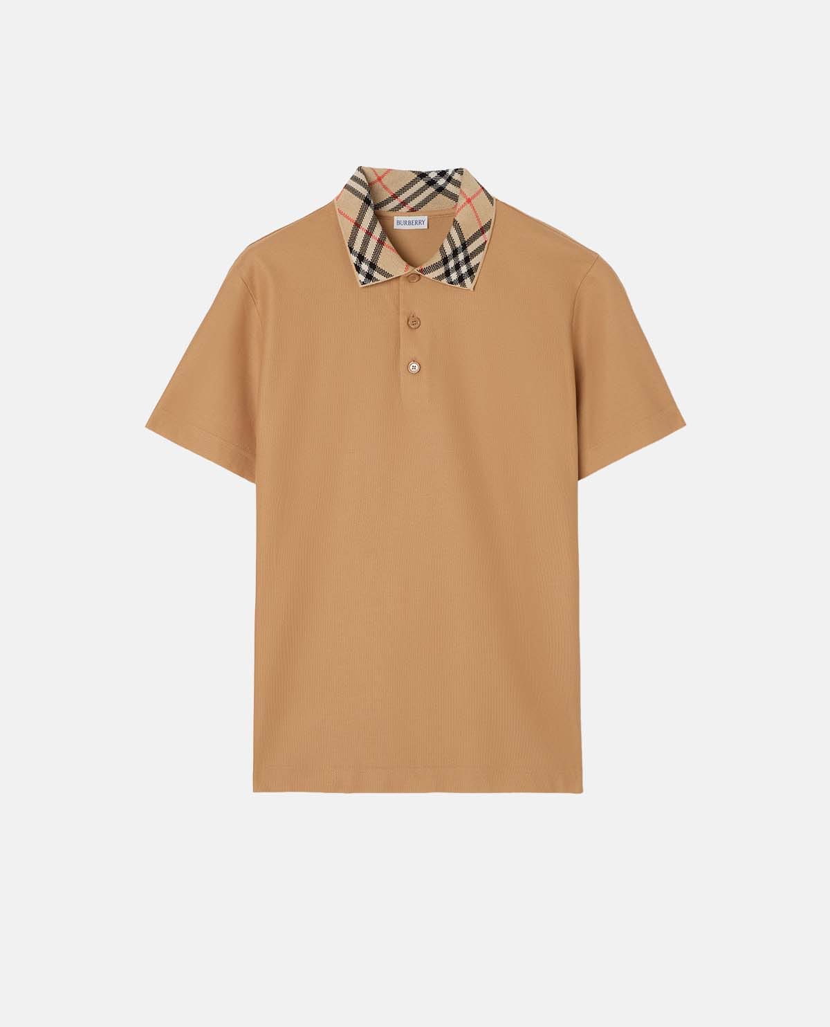 Áo polo cotton họa tiết Burberry Check