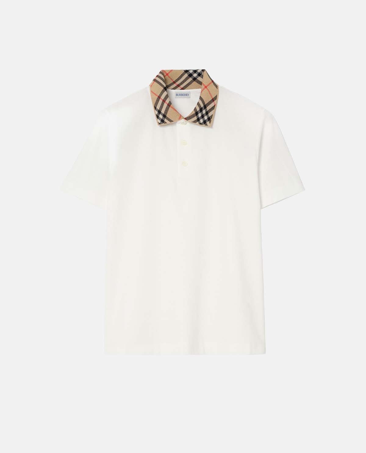 Áo polo cotton họa tiết Burberry Check