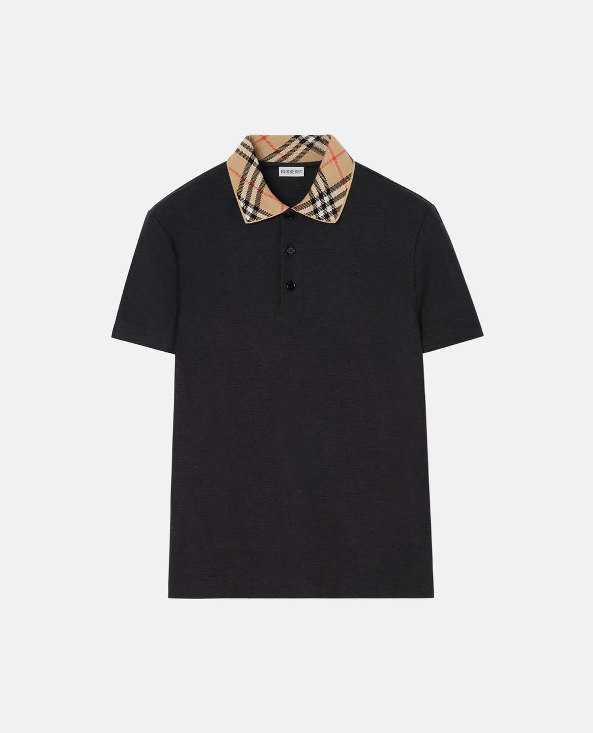Áo polo cotton họa tiết Burberry Check