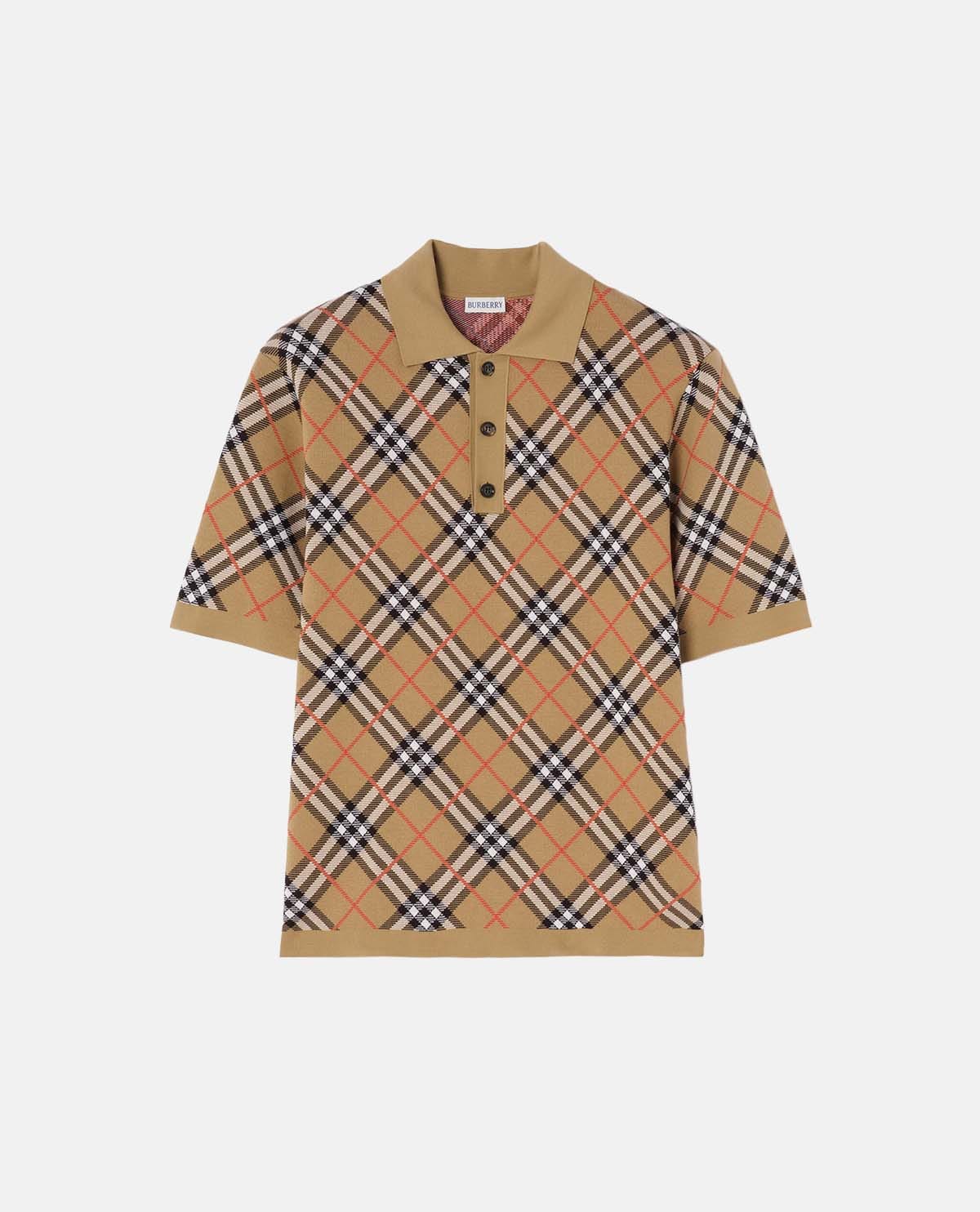 Áo polo tay ngắn họa tiết Burberry Check