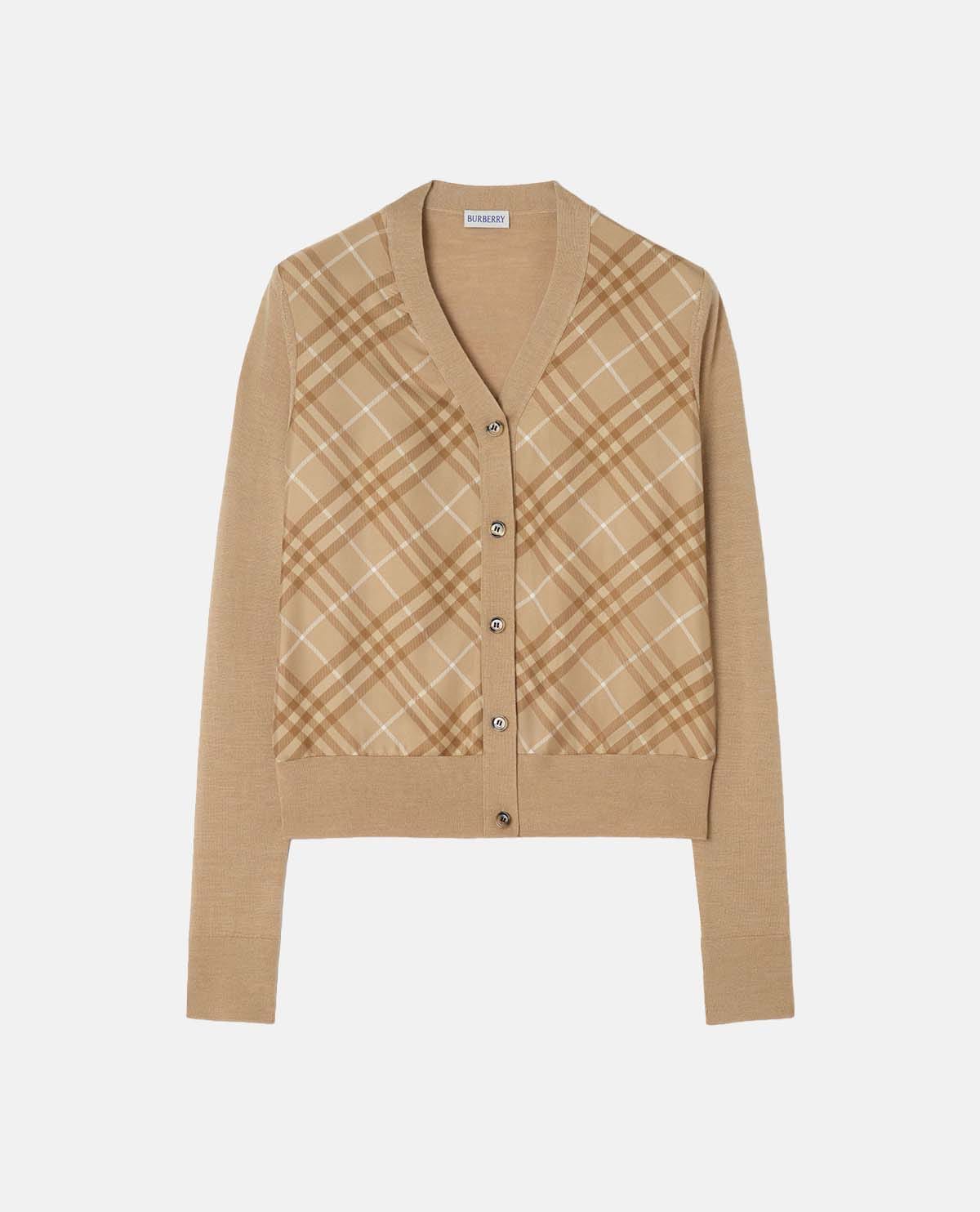 Áo cardigan họa tiết Burberry Check
