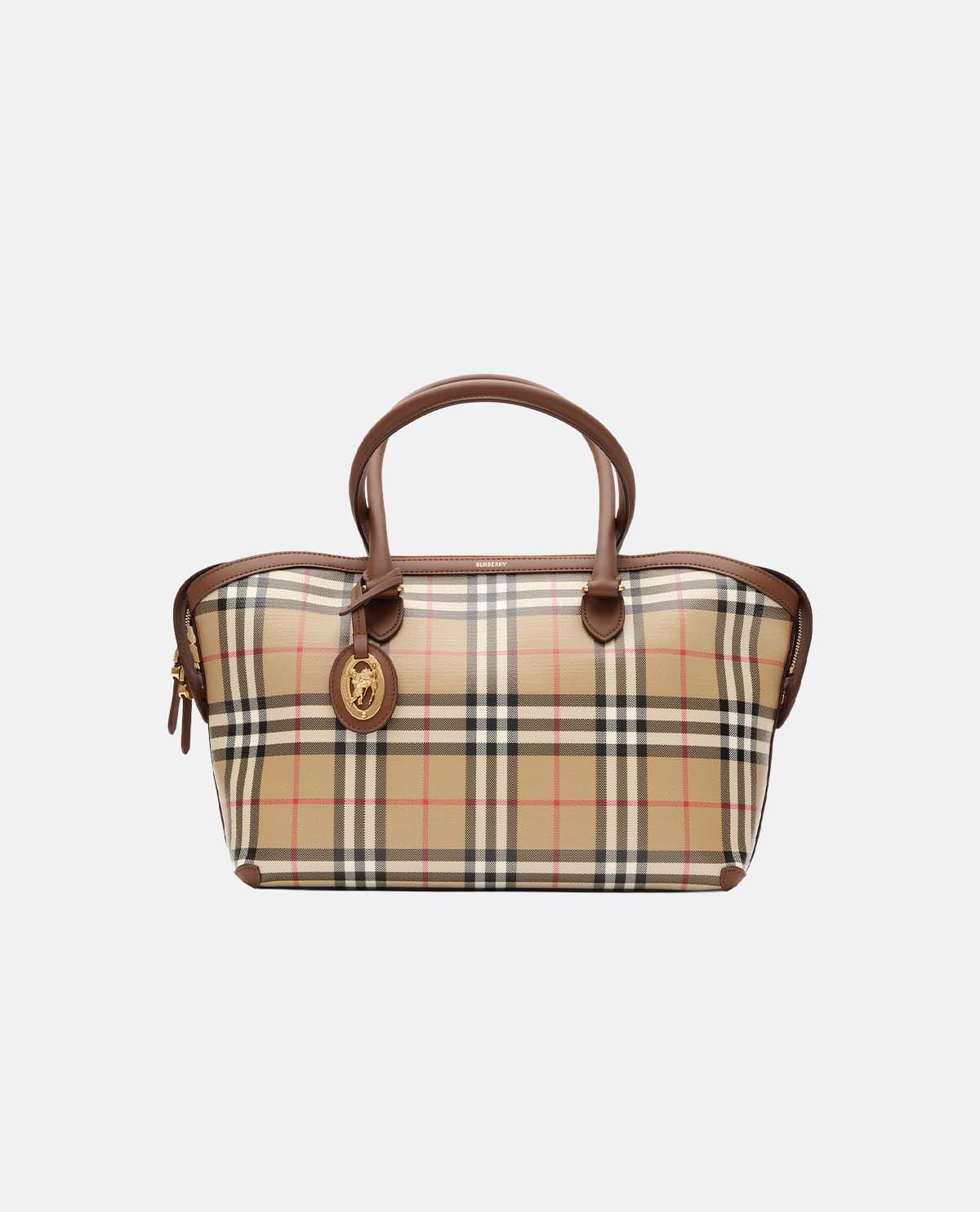 Túi tote họa tiết Burberry Check cỡ nhỏ