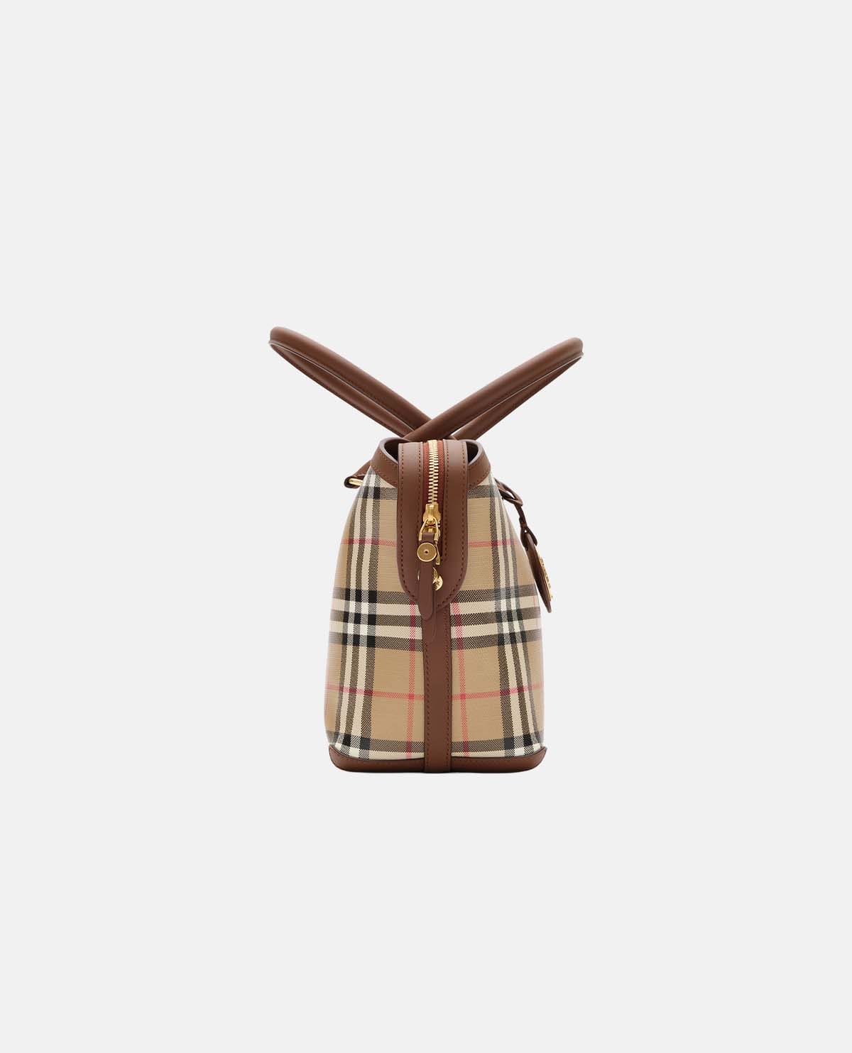 Túi tote họa tiết Burberry Check cỡ nhỏ