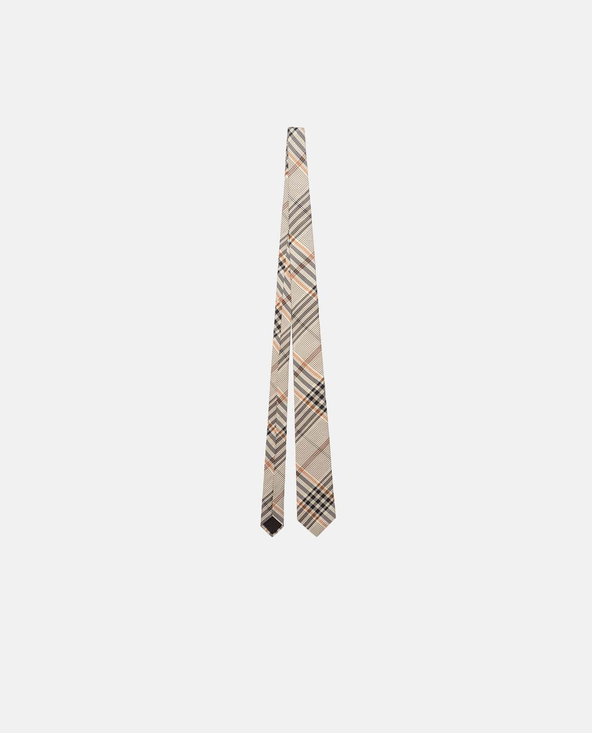 Cà vạt lụa họa tiết Burberry Check