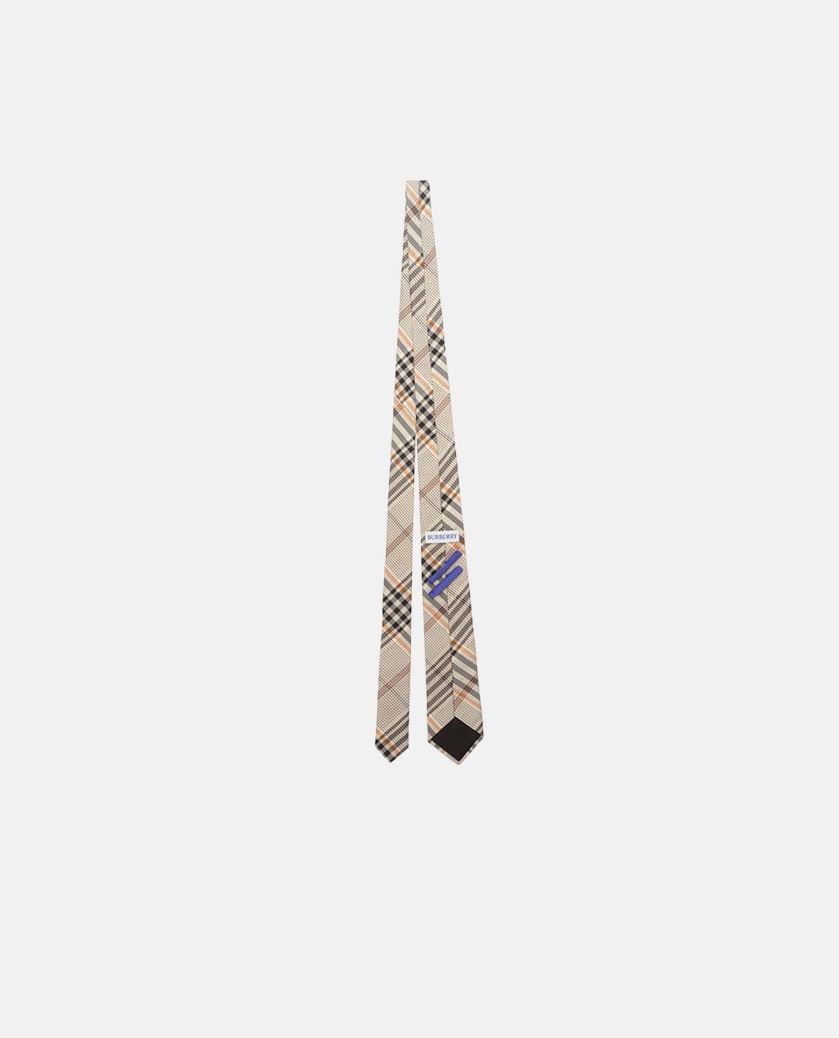Cà vạt lụa họa tiết Burberry Check