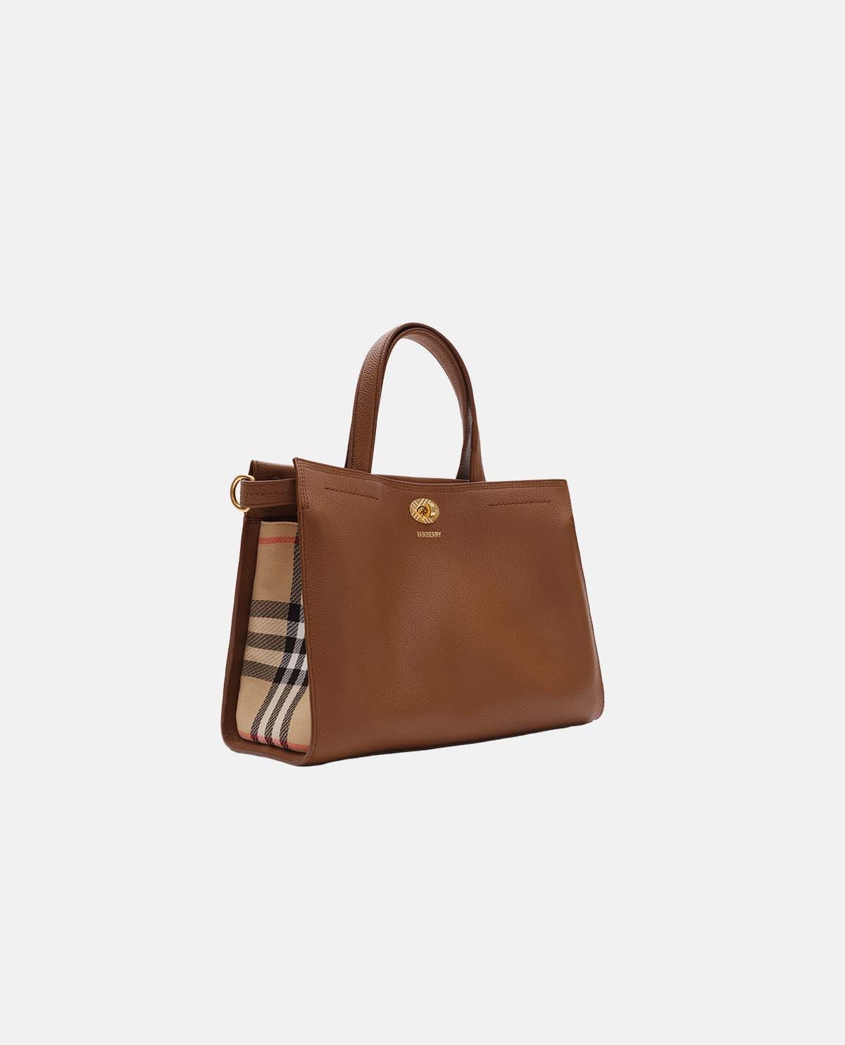 Túi tote Cotswolds họa tiết Burberry Check cỡ nhỏ