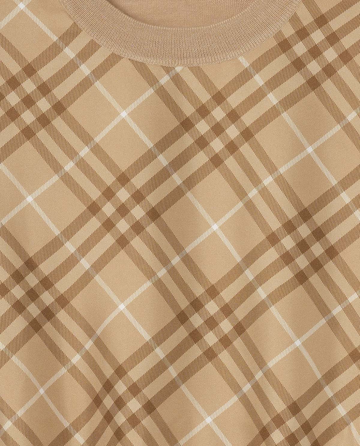 Áo len tay ngắn họa tiết Burberry Check