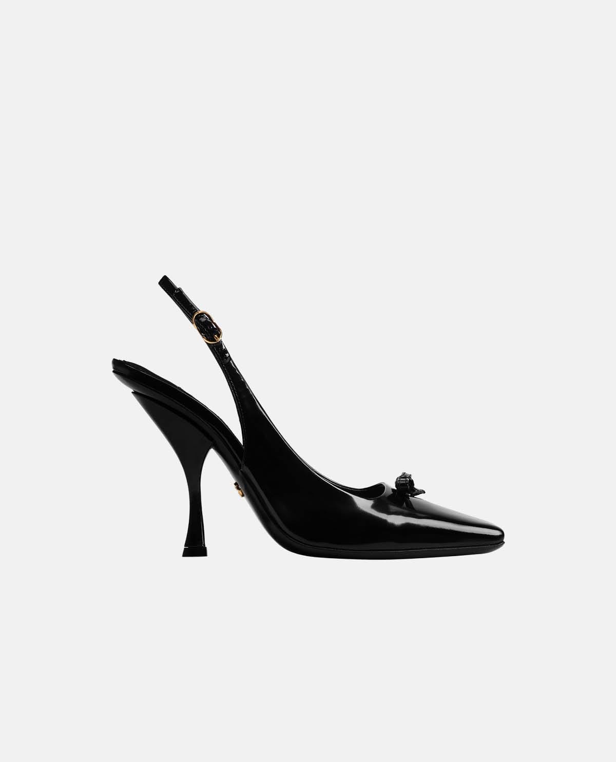 Giày cao gót slingback da bê