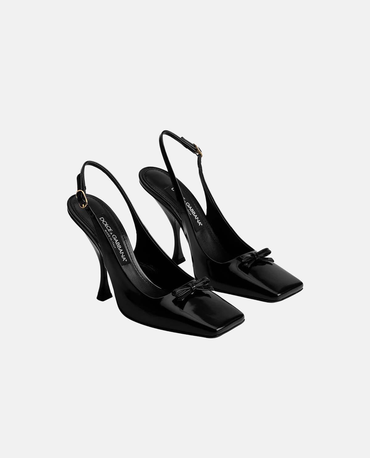 Giày cao gót slingback da bê