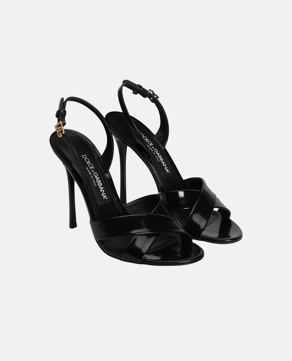 Giày sandal cao gót da bê