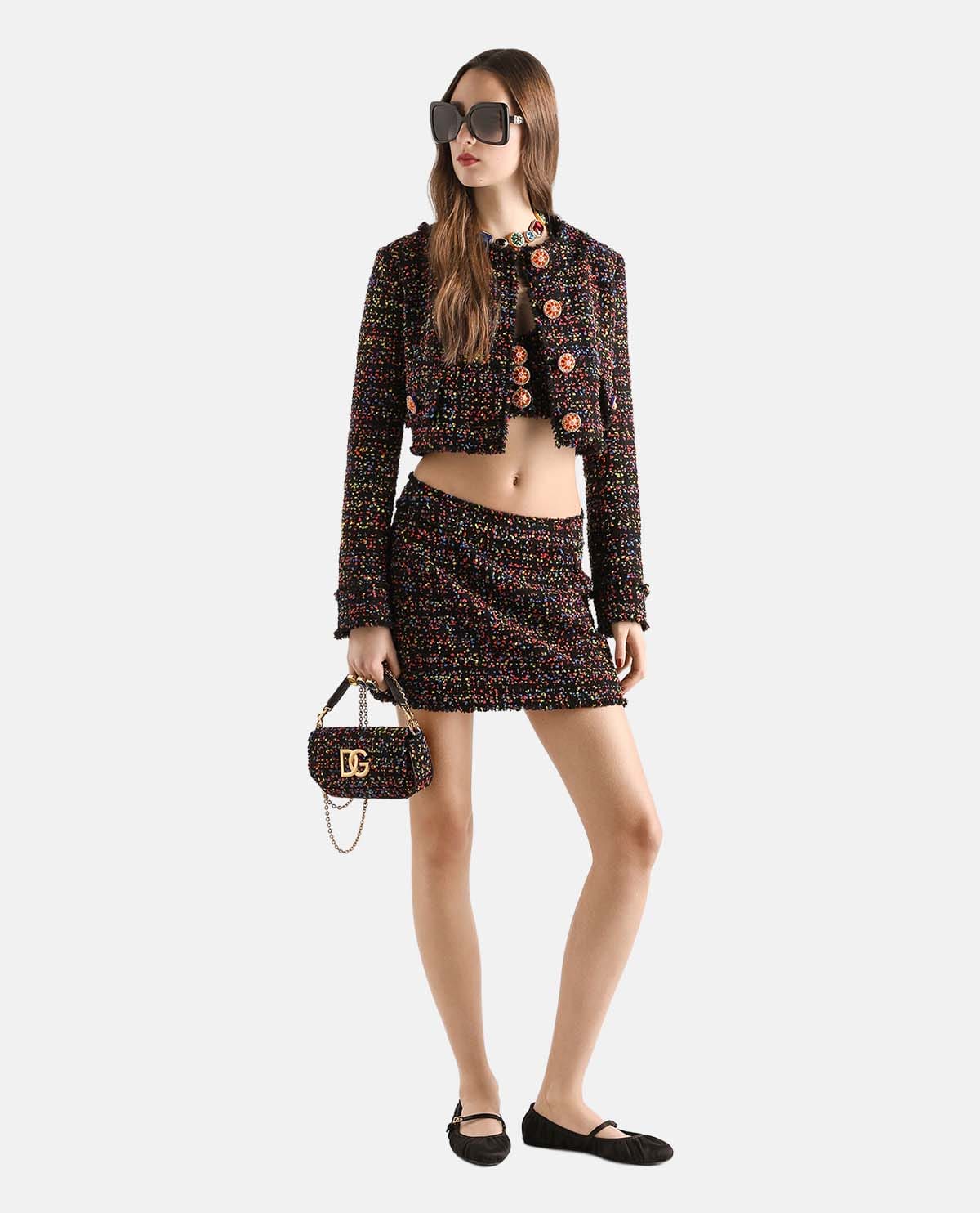 Chân váy tweed dáng ngắn