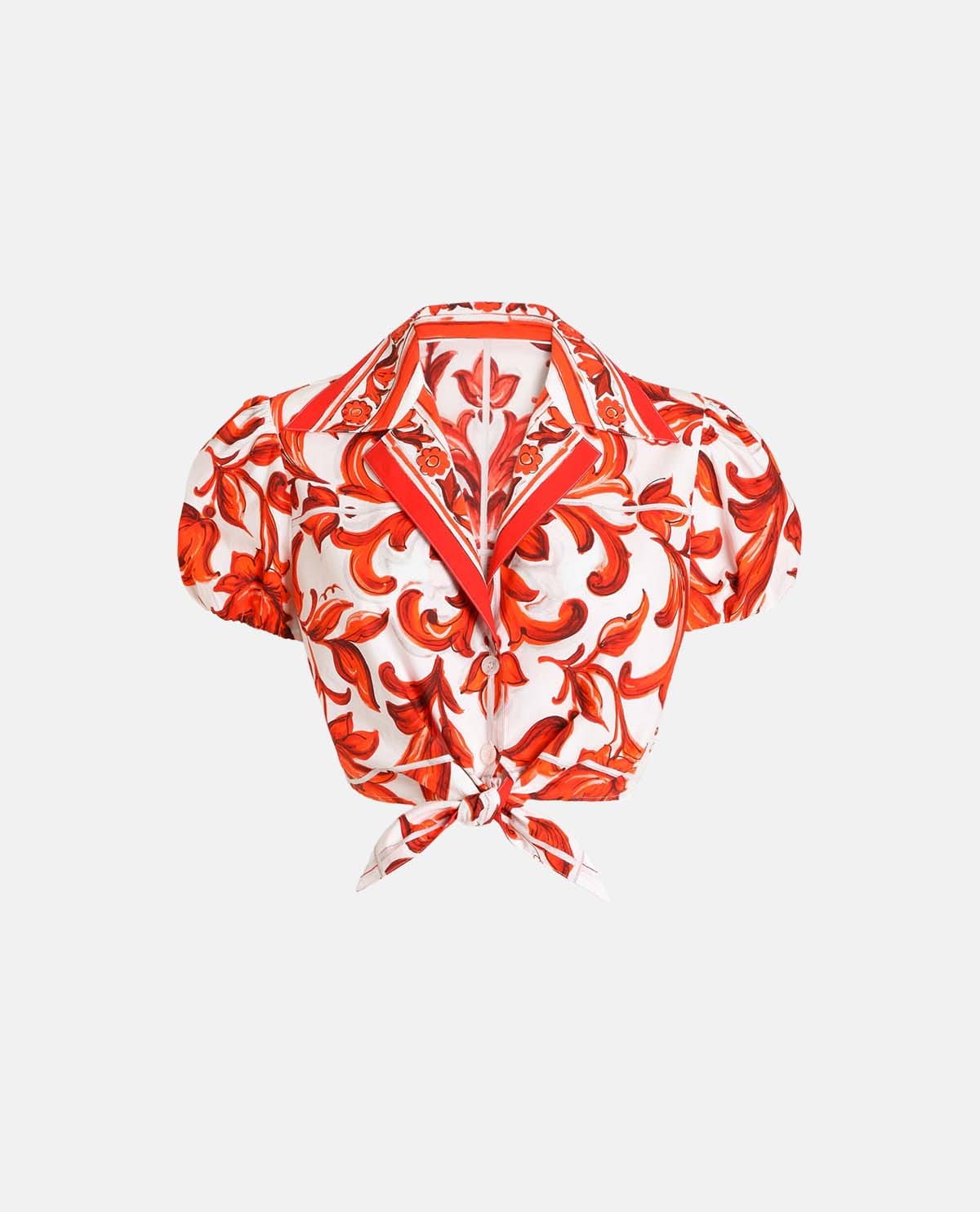 Áo sơ mi tay ngắn họa tiết Maiolica