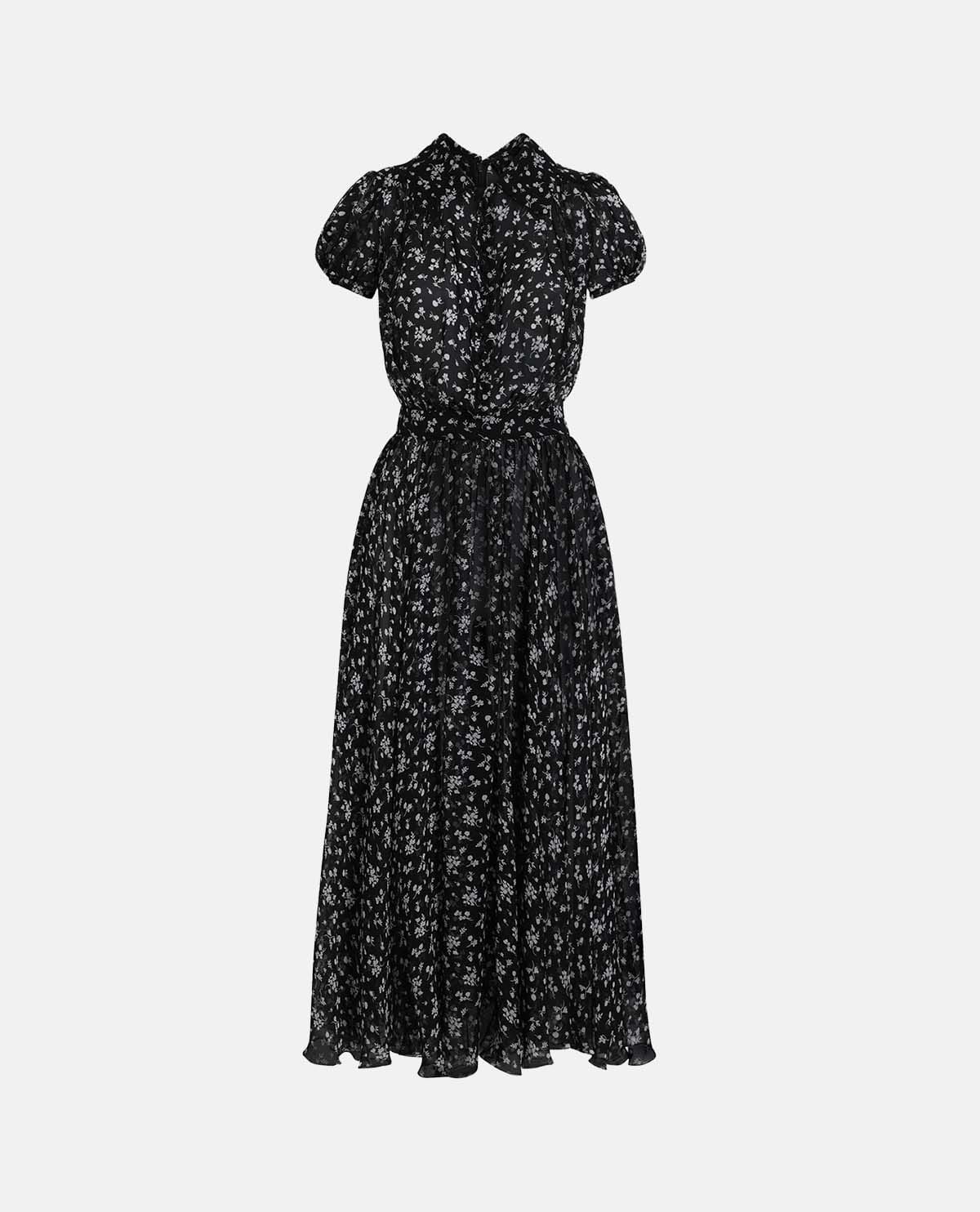Đầm dài chiffon họa tiết hoa