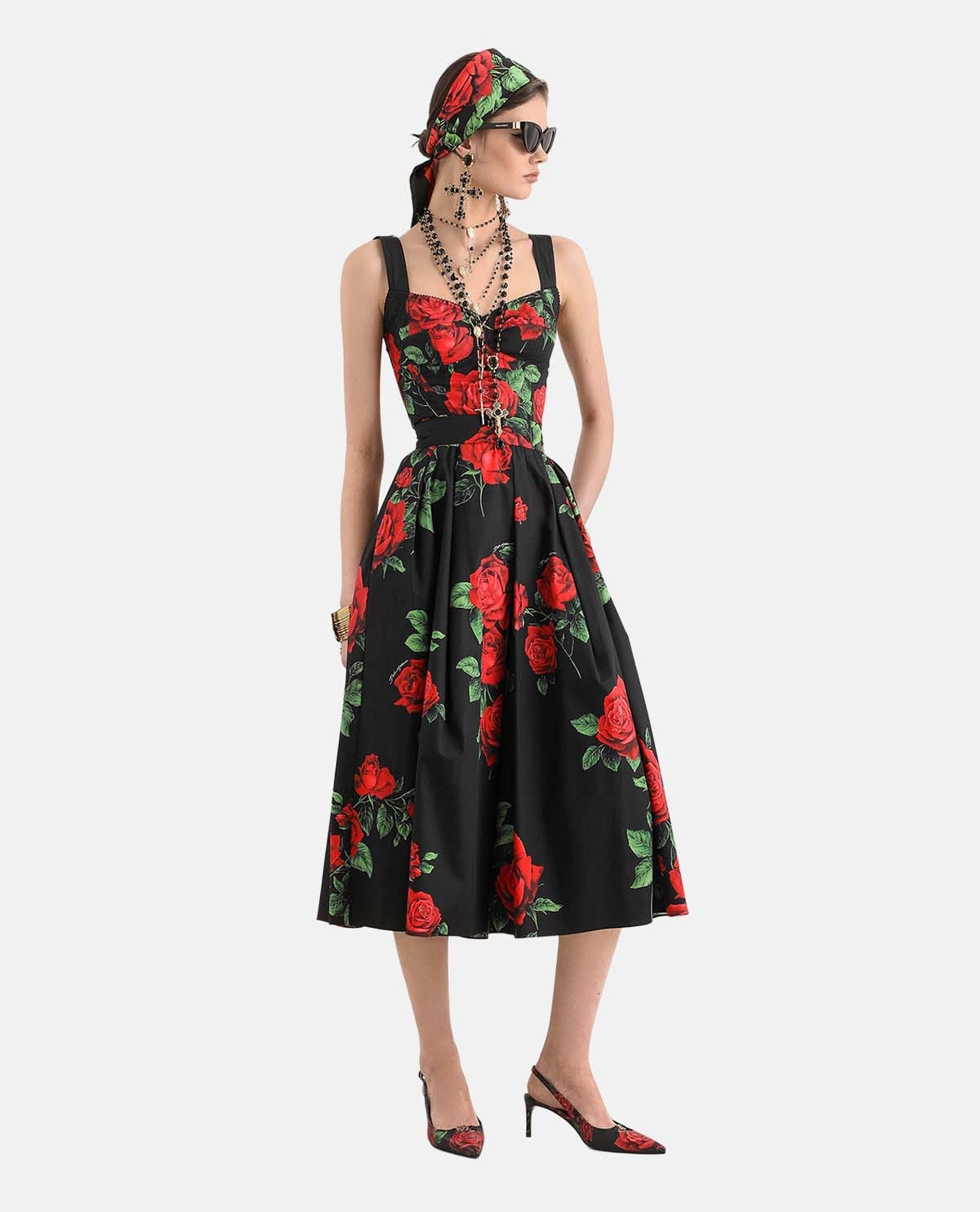 Áo bustier họa tiết hoa hồng