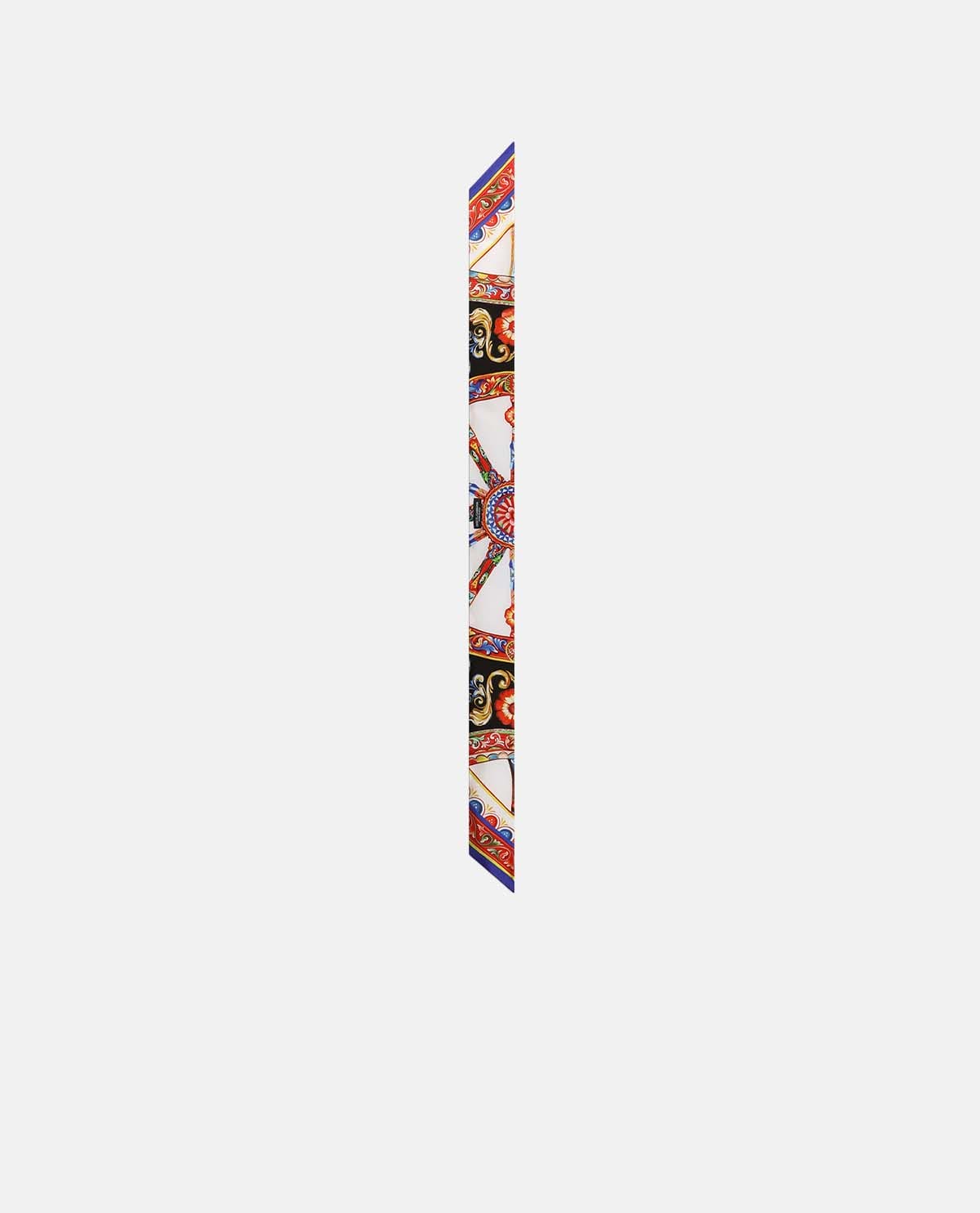 Khăn lụa họa tiết Caretto 6 x 100 cm