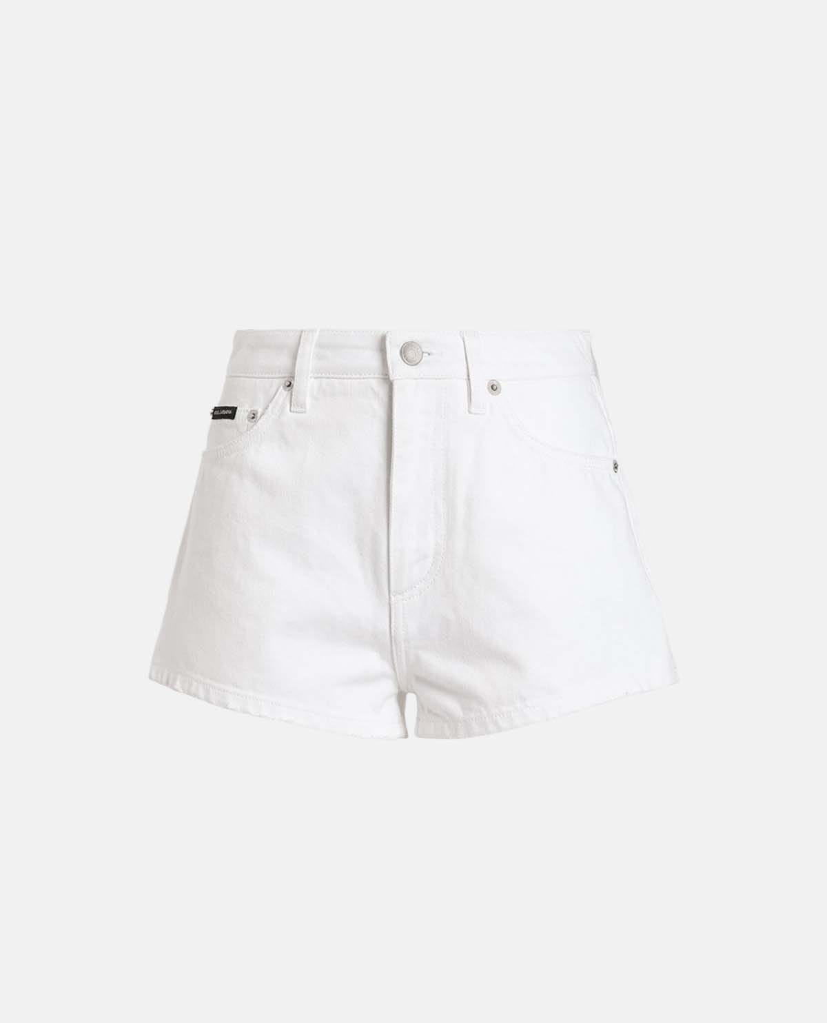 Quần short denim cạp cao