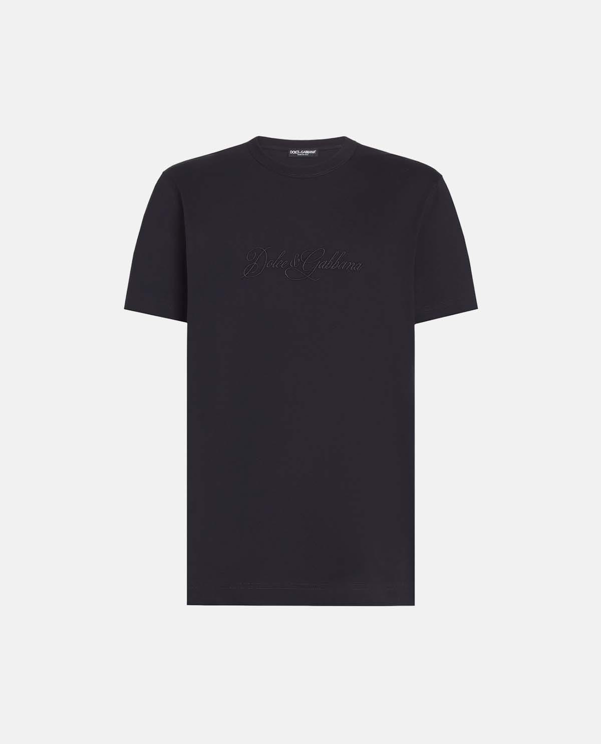 Áo thun cotton tay ngắn thêu logo