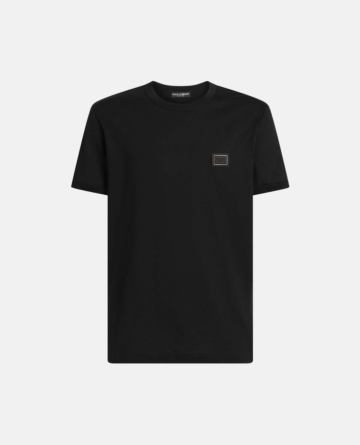 Áo thun cotton tay ngắn phối logo