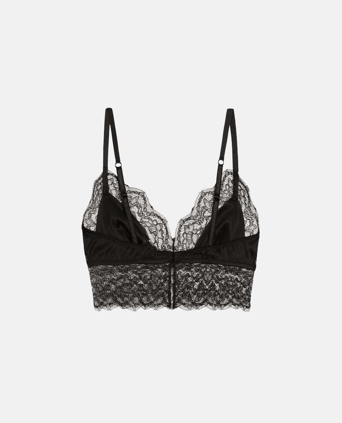 Áo bralette satin phối ren